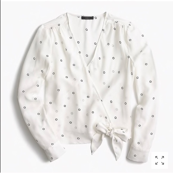 J. Crew Tops - J. Crew silk tie-front top, NWT